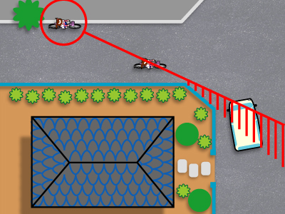 カーブのつうこうの画像